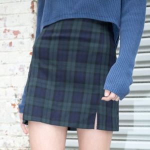 Dark Green and Blue Cara Skirt Brandy Melville